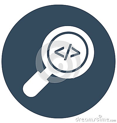 Coding search Isolated Vector Icon that can be easily modified or edit Vector Illustration