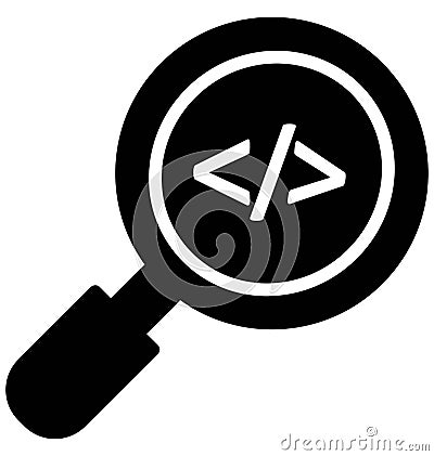 Coding search Isolated Vector Icon that can be easily modified or edit Vector Illustration