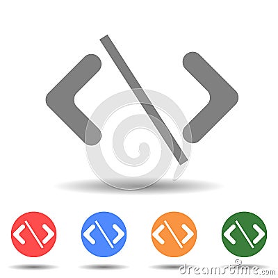 Coding symbol programming vector icon Vector Illustration