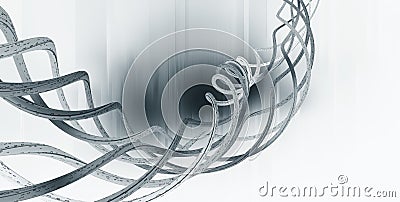 Coding synthetic DNA helix. Nanotechnology and medical research. Stream of binary code in cyberspace Cartoon Illustration