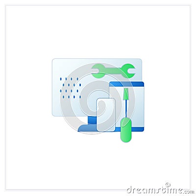 Coding toolkit flat icon Vector Illustration