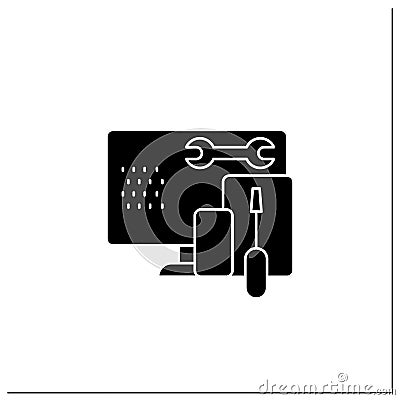 Coding toolkit glyph icon Vector Illustration