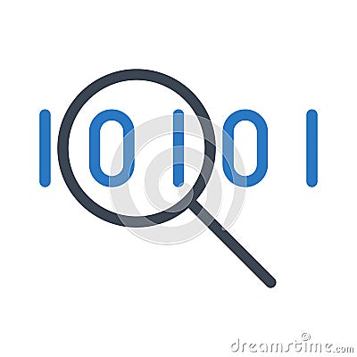 Coding vector color line icon Vector Illustration