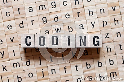 Coding word concept Stock Photo