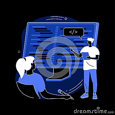 Coding workshop abstract concept vector illustration. Vector Illustration