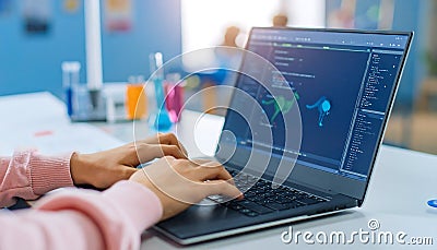 Coding workshop programming skills development online learning educational environment hands-on Stock Photo