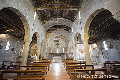 Codiponte (Tuscany), medieval church Stock Photo