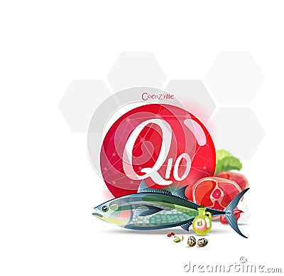 Coenzyme q10 Vector Illustration