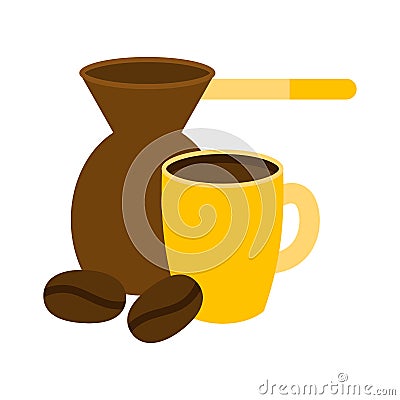 Coffe cup vector illustration. Vector Illustration