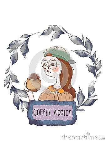 Coffee addict Stock Photo