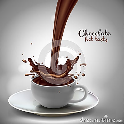 Coffee advertising design, high detailed realistic illustration Vector Illustration