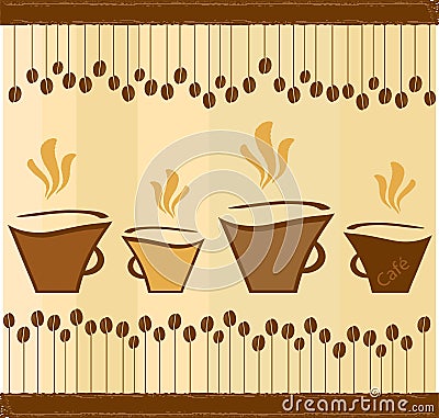 Coffee background Vector Illustration