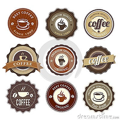 Coffee Badges Vector Illustration