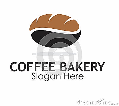 coffee bakery logo design concept Cartoon Illustration