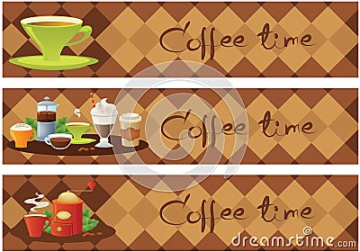 Coffee banners Stock Photo