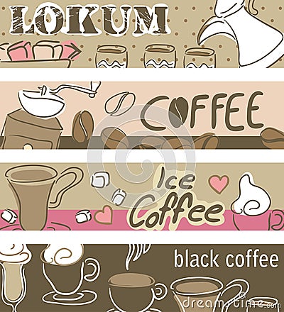 Coffee Banners Vector Illustration