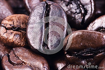 Coffee Bean Close Up Stock Photo