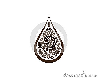 coffee bean icon vector Vector Illustration