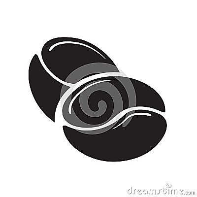 Coffee bean icon, vector illustration. Vector Illustration