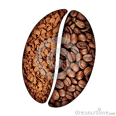 Coffee bean symbol Stock Photo