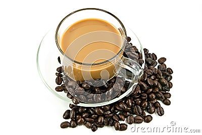 Coffee and beans Stock Photo