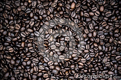 Coffee Beans Background and Texture Stock Photo