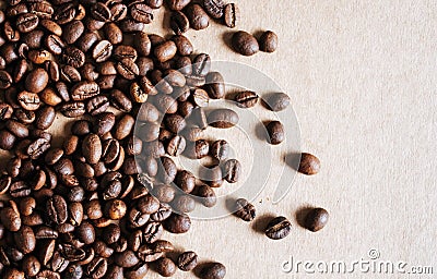 Coffee beans close up. Stock Photo