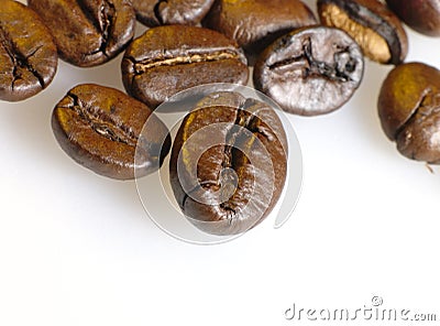 Coffee beans closeup photo. Stock Photo