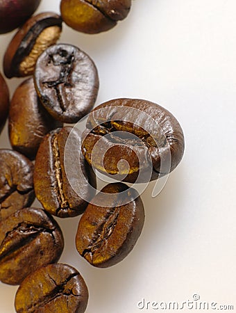 Coffee beans closeup photo. Stock Photo