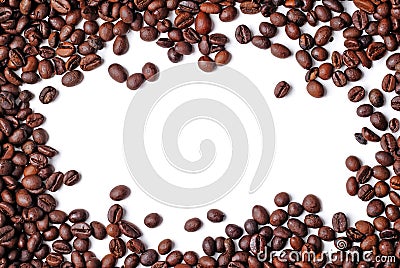 Coffee beans frame Stock Photo