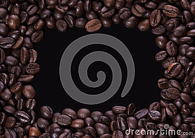 Coffee beans frame Stock Photo