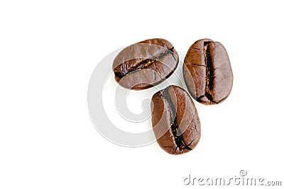 Coffee beans on isolated background. Stock Photo