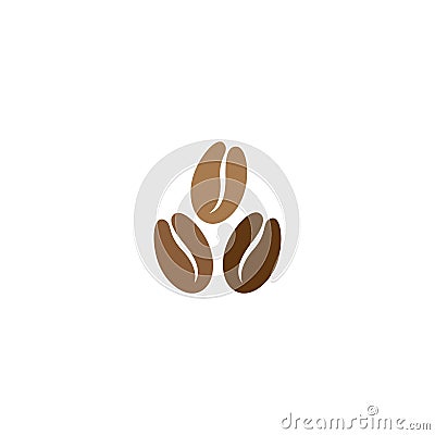 Three coffee beans Vector Illustration