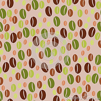 Coffee beans seamless pattern background Stock Photo
