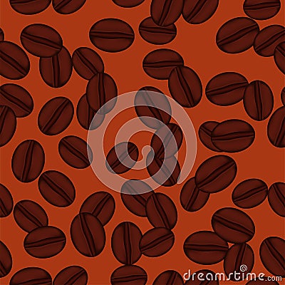 Coffee beans seamless texture Stock Photo