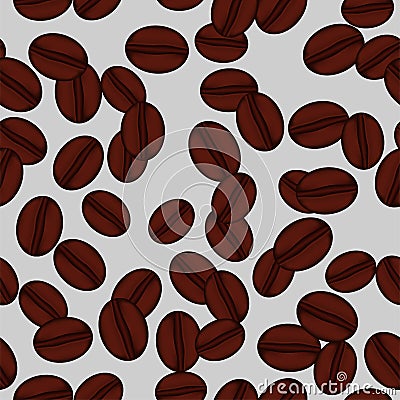 Coffee beans seamless texture Stock Photo