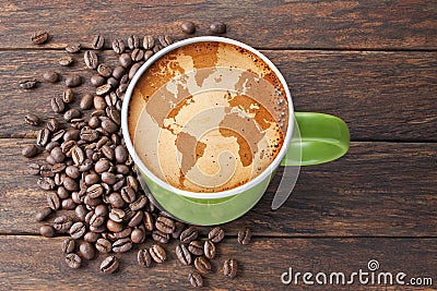 Coffee Beans World Drink Stock Photo