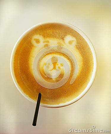 Coffee Bear Design Stock Photo