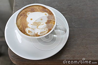 Coffee Bear for Valentine Stock Photo