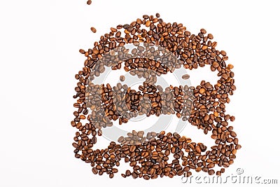 Coffee-beens background Stock Photo