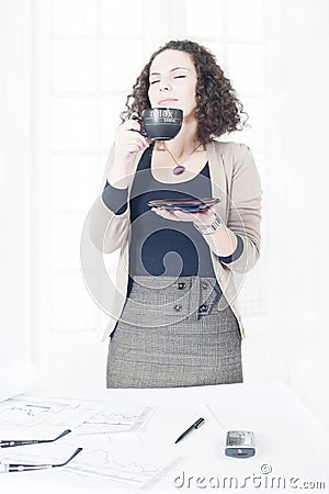 Coffee break at the office Stock Photo