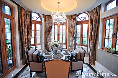 Coffee Break room in a mansion Stock Photo