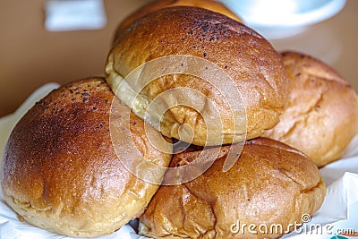 Coffee burn bread Stock Photo