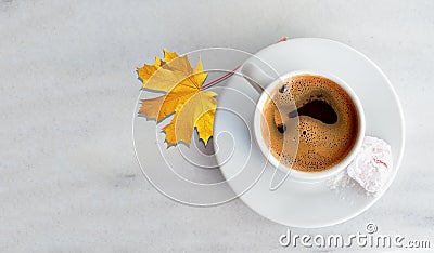 Coffee cafe greek turkish in autumn Stock Photo