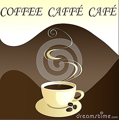 Coffee, caffe, cafe, vector Vector Illustration