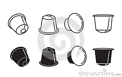 Coffee capsule icon - vector illustration. Vector Illustration