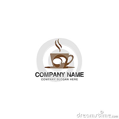 Coffee Chat logo design Vector Illustration