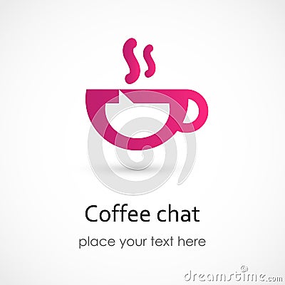 Coffee chat Vector Illustration