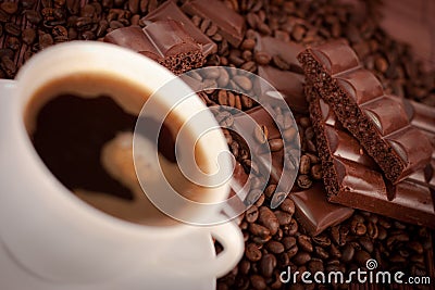 Coffee and chocolate Stock Photo