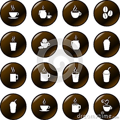 Coffee chocolate and hot beverages drinks vector Vector Illustration